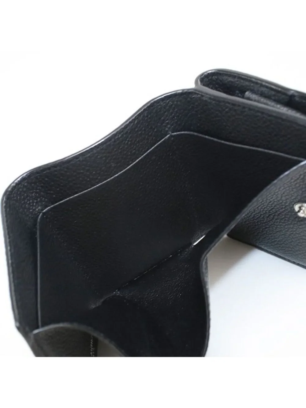 Saint Laurent Origami Tiny Wallet YSL Logo Trifold Calf - Picture 4 of 8